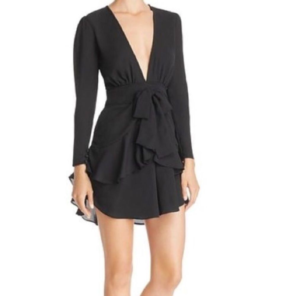 For Love and Lemons Black VIVI Party Mini Dress New With Flaws Size XS